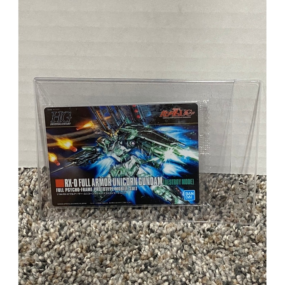Bandai Gundam Trading Card Unisex RX-0 Full Armor Unicorn Destroy Mode Green EX